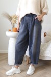 Spodnie jeansowe Sun typu baggy jeans z gumą w pasie czarne
