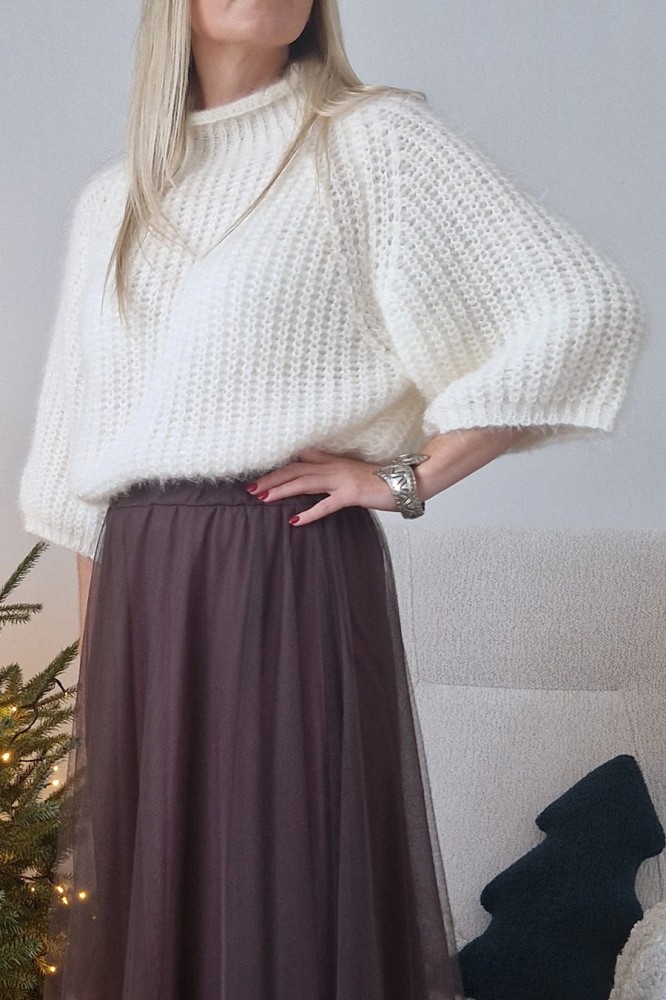 Sweter Cozy oversize śmietankowy