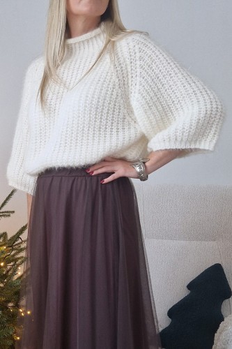 Sweter Cozy oversize śmietankowy