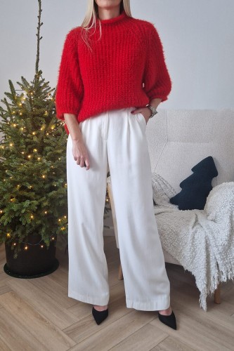 Sweter Cozy oversize czerwony