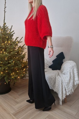 Sweter Cozy oversize czerwony