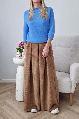 Sweter Hope z baby alpaką i wełną niebieski