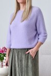 Sweter Hope z baby alpaką i wełną lawendowy