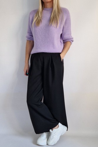Sweter Hope z baby alpaką i wełną lawendowy