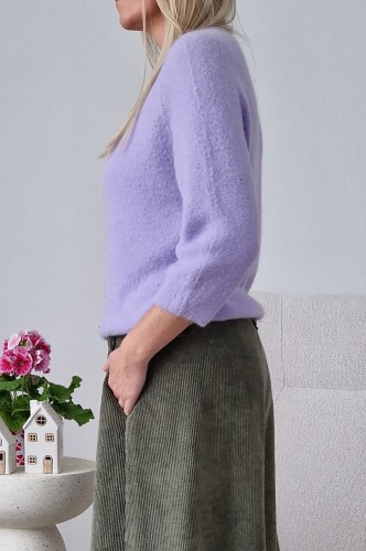 Sweter Hope z baby alpaką i wełną lawendowy
