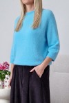 Sweter Hope z baby alpaką i wełną błękitny
