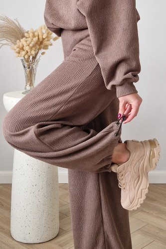 Komplet dresowy Moov strukturalny bluza z kapturem + spodnie fango