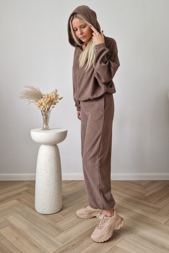Komplet dresowy Moov strukturalny bluza z kapturem + spodnie fango