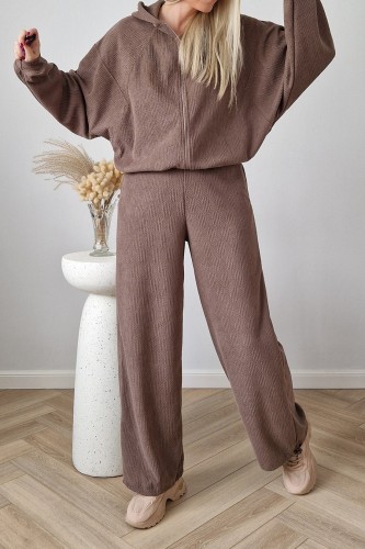 Komplet dresowy Moov strukturalny bluza z kapturem + spodnie fango