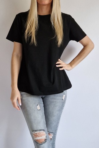T-shirt Siena regular fit czarny