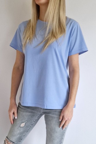 T-shirt Siena regular fit błękitny